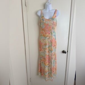 See You Monday Pastel Tropical Maxi Dress